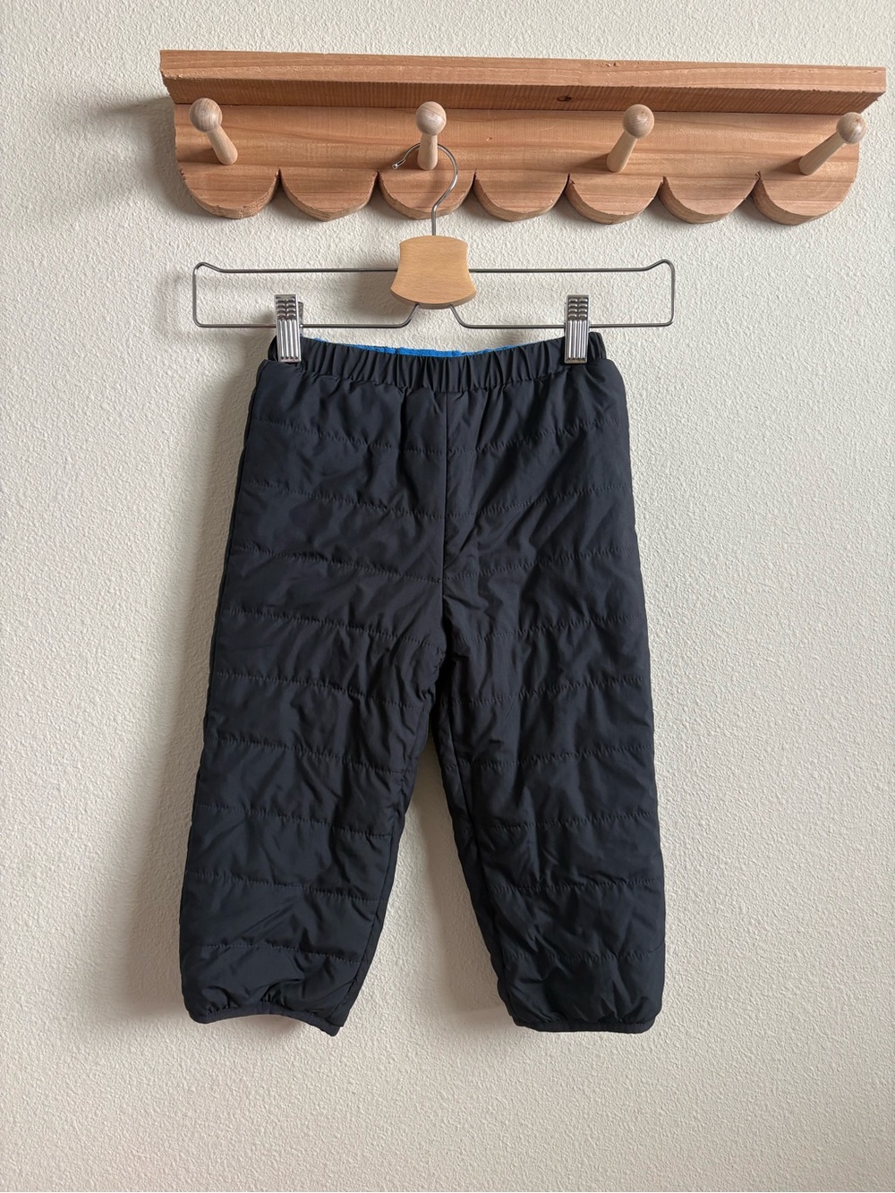 Kids Black fleece lined outdoor pants